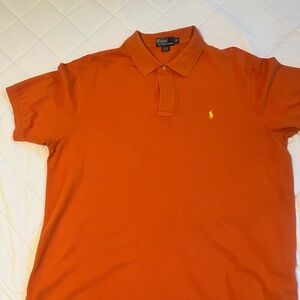 Ralph Lauren Orange Polo Shirt Classic Piqué size XXL